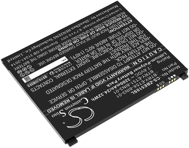 Alt view image 2 of 4 - Cameron Sino Battery for ET51, ET51 Windows OS, ET51AE-W12E, ET51AT-W12E, ET51CE-G21E-00NA, ET56 PN: BTRY-ET51-8IN3-01, BTRY-ET5X-8IN3-01 3200mAh / 24.32Wh