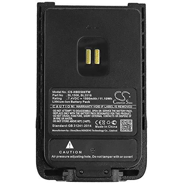 Alt view image 5 of 6 - replacement Battery for BD500, BD505, BD555 PN: BL1506, BL2018 1500mAh / 11.10Wh