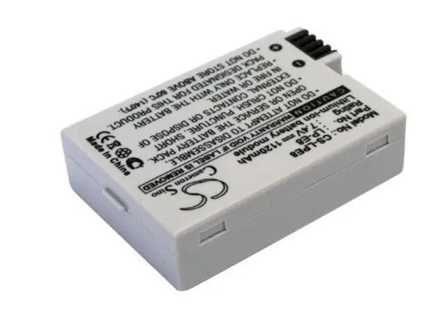 Alt view image 2 of 5 - Cameron Sino Battery for Canon EF-S, EOS 550D, EOS 600D, EOS 650D, EOS 700D, EOS Kiss X4, EOS Kiss X5, EOS Kiss X6i, EOS Rebel T4i, EOS Rebel T5i, Rebel T2i 1120mAh