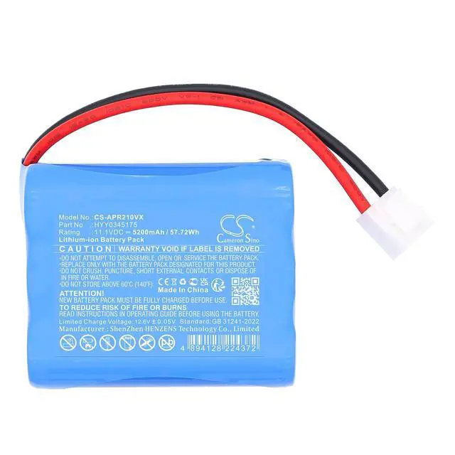 Alt view image 2 of 6 - CS Replacement Battery for Aiper SE Cordless Robotic Pool Cleaner PN:HYY0345175 5200mAh / 57.72Wh