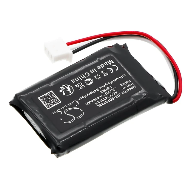 Alt view image 2 of 5 - CS Replacement Battery for Dogtra 280C Transmitter,Transmitter 280C,Transmitter IQ PN:AE562438P6H,BP37T3P 450mAh / 1.67Wh