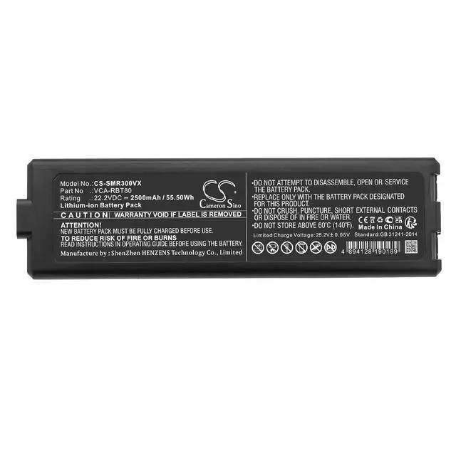 Alt view image 5 of 5 - CS Replacement Battery for Samsung Jet Bot,Jet Bot AI+,VR30T, VR30T80313B, VR30T80313C, VR30T PN:DJ96-00233A 2500mAh / 55.5Wh