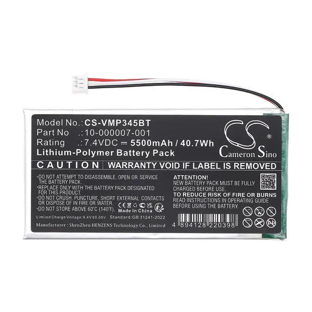 Alt view image 3 of 5 - CS Replacement Battery for Vivint CP01 Control Panel,Sky Master Control Panel,Troubleshooti PN:10-000007-001 5500mAh / 40.7Wh
