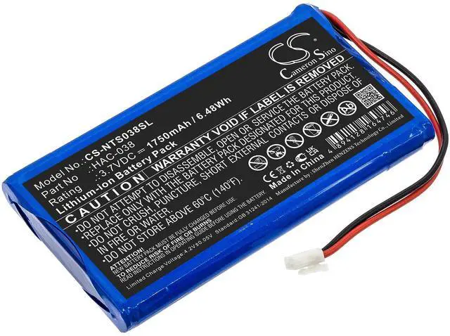 Main image of CS Replacement Battery for Nintendo Mario Kart Live,Home Circuit PN:HAC-038,1670-9900 1750mAh / 6.48Wh