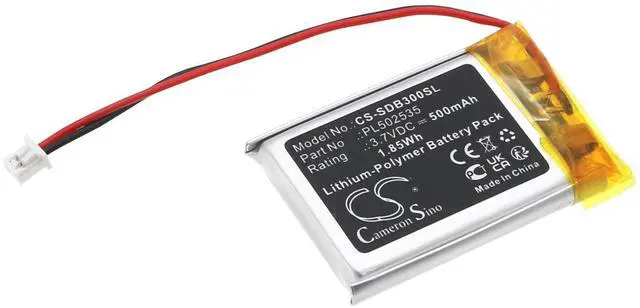 Main image of CS Replacement Battery for SimpliSafe SSDB3,Video Doorbell Pro,U9K-DB3000 PN:PL502535 500mAh / 1.85Wh