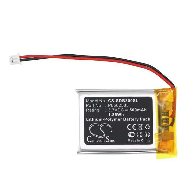 Alt view image 3 of 5 - CS Replacement Battery for SimpliSafe SSDB3,Video Doorbell Pro,U9K-DB3000 PN:PL502535 500mAh / 1.85Wh