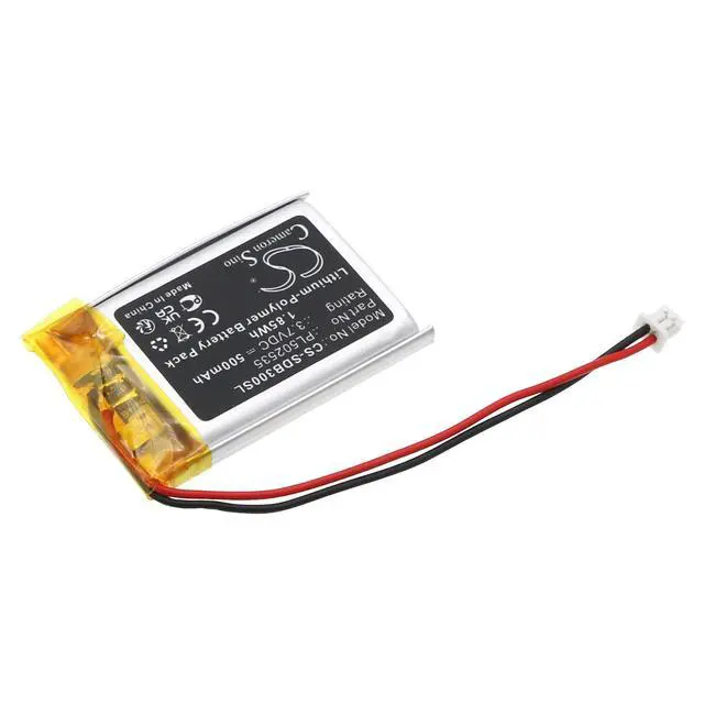 Alt view image 2 of 5 - CS Replacement Battery for SimpliSafe SSDB3,Video Doorbell Pro,U9K-DB3000 PN:PL502535 500mAh / 1.85Wh