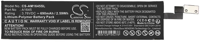 Alt view image 3 of 4 - CS Replacement Battery for Apple Magic Keyboard, Magic Trackpad 2 Keyboard control, MLA22B/A, PN:210000004542 690mAh / 2.59Wh