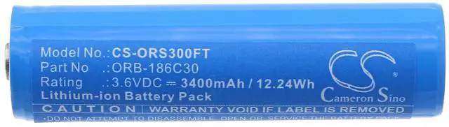 Alt view image 3 of 4 - CS Replacement Battery for Olight Baton Pro,H2R headlamp,Perun headlamp,R20,S2R,S2R II,S30R I PN:ORB-186C30 3400mAh / 12.24Wh