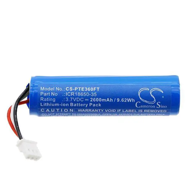 Alt view image 3 of 5 - CS Replacement Battery for Petzl E36NAO,Nao,Nao+,Stirnlampen,Neo PN:ICR18650-35 2600mAh / 9.62Wh