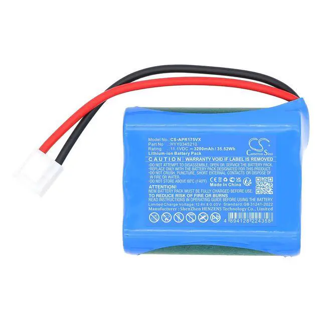 Alt view image 3 of 5 - CS Replacement Battery for Aiper SCUBA 800,Scuba SE Pool Vacuum Cleaner Robotic Pool Cleaners PN:HYY0345210 3200mAh / 35.52Wh