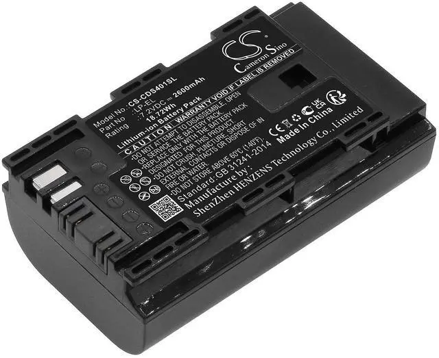 Main image of CS Replacement Battery for Canon Speedlite EL1,DS401231 PN:LP-EL 2600mAh / 18.72Wh