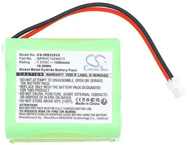 Alt view image 3 of 5 - CS Replacement Battery for iRobot Braava 320,Braava 321 PN:GPRHC152M073,4408927 1500mAh / 10.8Wh