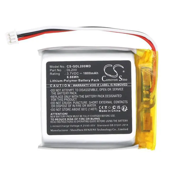 Alt view image 3 of 5 - CS Replacement Battery for 3GEN DL2,DermLite DL200,DL3,DL3N,Lumio S PN:137419,DL200B,DL200 1800mAh / 6.66Wh