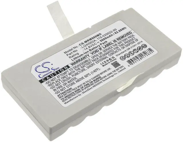 Main image of CS Replacement Battery for Mindray Consona N9,M8,M9, ME7,TE5,TE7,Ultrasound machine M9,Z70 PN:115-025022-00 5600mAh / 82.88Wh