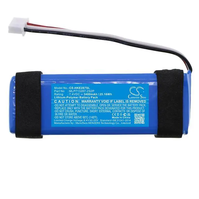 Alt view image 3 of 5 - CS Replacement Battery for Harman/Kardon Esquire PN:MLP713287-2S2P 3400mAh / 25.16Wh