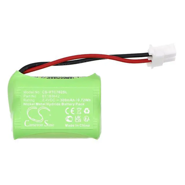 Alt view image 3 of 5 - CS Replacement Battery for V Tech,Snom tion VCS702 Wireless Mic,LS1350B PN:BT283642,BT183642 300mAh / 0.72Wh