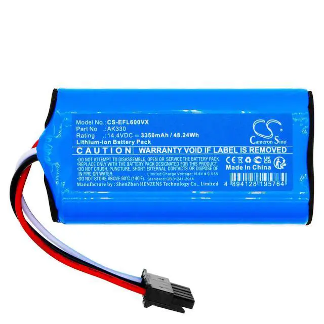 Alt view image 3 of 5 - CS Replacement Battery for Lydsto,Eufy R1 Edge PN:260V-4S1P 3350mAh / 48.24Wh