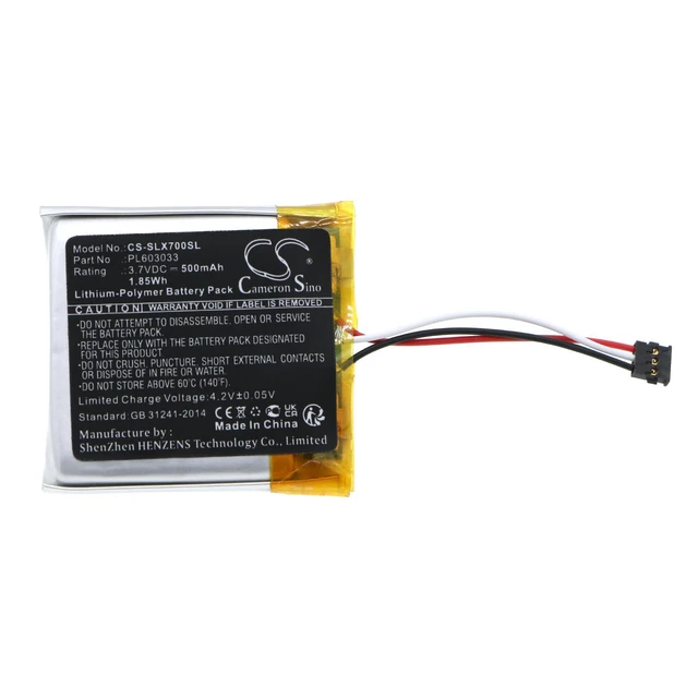 Alt view image 3 of 5 - CS Replacement Battery for SteelSeries Arctis Nova 7X, Arctis Nova 7P PN:PL603033 500mAh / 1.85Wh