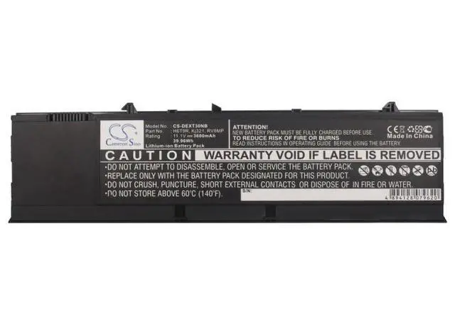 Alt view image 5 of 5 - CS Replacement Battery for Dell Latitude XT3 PN:1H52F,1NP0F,37HGH,9G8JN,H6T9R,KJ321,RV8MP 3600mAh / 39.96Wh