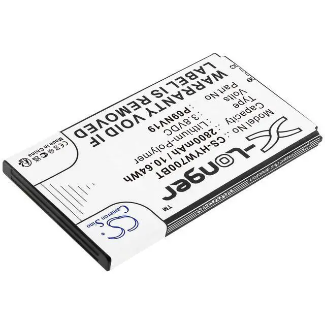 Alt view image 2 of 3 - CS Replacement Battery for ADT,Honeywell WTS700 Resideo 7" Wireless Secondary Color Touchscreen PN:P69NV19 2800mAh / 10.64Wh
