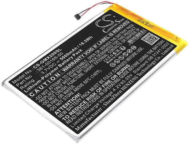 Main image of CS Replacement Battery for Garmin Zumo XT2 PN:361-00166-00 5000mAh / 18.5Wh
