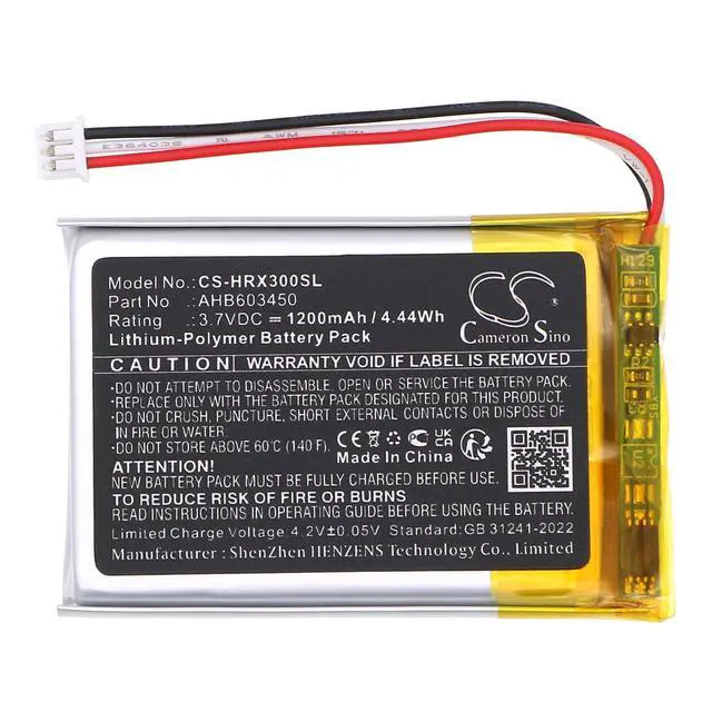 Alt view image 3 of 5 - CS Replacement Battery for HyperX Cloud III Wireless-Gaming Headset PN:AHB603450 1200mAh / 4.44Wh