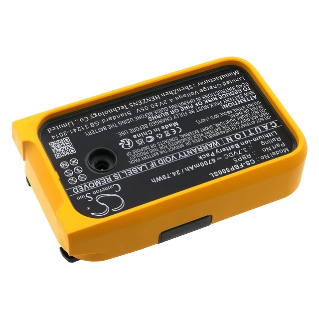 Alt view image 2 of 5 - CS Replacement Battery for Fluke 6XG45,PLS 180G,6XG46,PLS 3G,6XG43,6XG44,PLS 6R,PLS 5R,PLS 3R,PLS 1 PN:RBP5 6700mAh / 24.79Wh