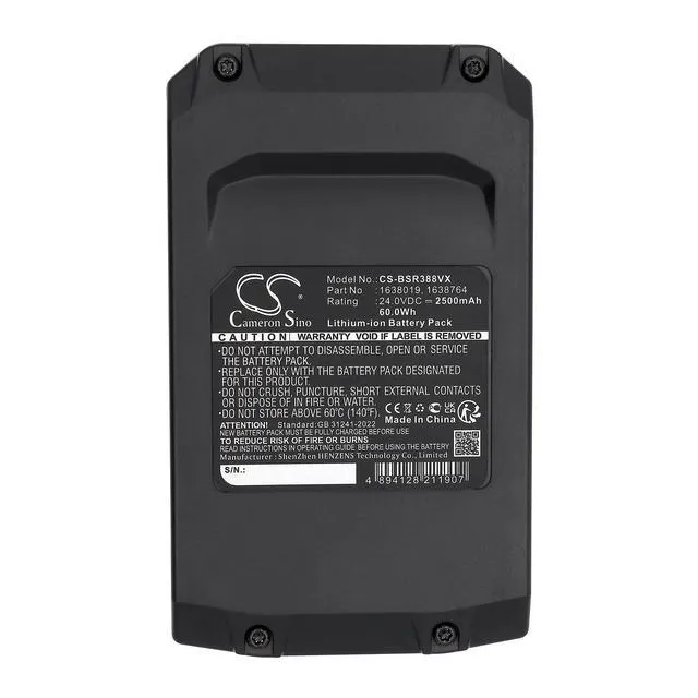 Alt view image 5 of 5 - CS Replacement Battery for Bissell 3789,3797W,3789U,Cleanview XR Stick Vacuum,3797V,3789X,3797 PN:1638019,1638 2500mAh / 60Wh