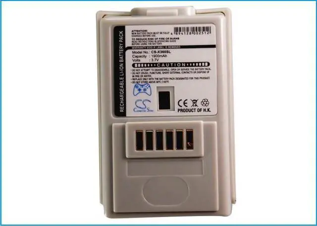 Alt view image 5 of 5 - CS Replacement Battery for Microsoft Xbox X360 PN:AX3GBP 1200mAh / 2.88Wh
