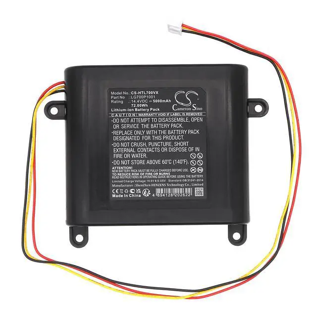 Alt view image 3 of 5 - CS Replacement Battery for HOBOT Legee 7 PN:LG700P1001 5000mAh / 72Wh