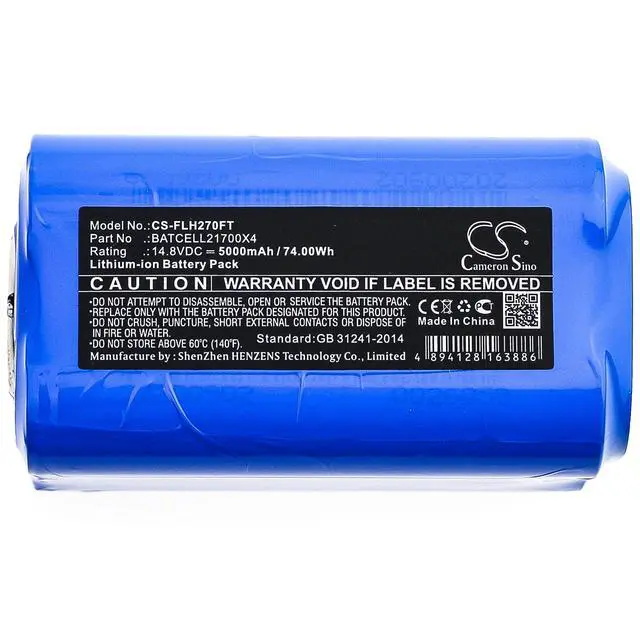 Alt view image 3 of 4 - CS Replacement Battery for Bigblue CB6500P,CB 6500P,CB6500PB PN:BATCELL21700X4 5000mAh / 74Wh
