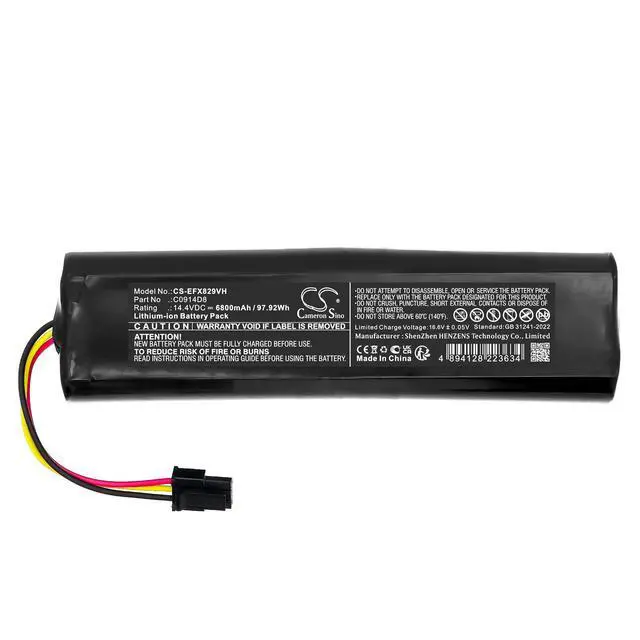 Alt view image 3 of 5 - CS Replacement Battery for Eufy SES,T29J6,X8,X8 Hybrid,X8 Pro PN:C0914D8 6800mAh / 97.92Wh