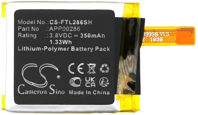Alt view image 3 of 4 - CS Replacement Battery for Fossil,Puma Kate Spade DW9P1,Kate Spade DW9K1,DW9P1,DW9K1 PN:APP00286 350mAh / 1.33Wh