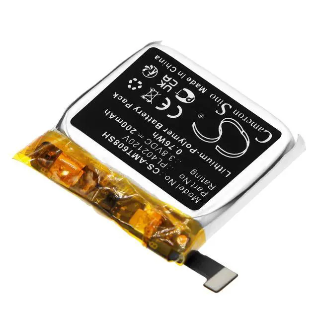 Alt view image 2 of 4 - CS Replacement Battery for Amazfit Bip,A1608 PN:PL402120V 200mAh / 0.76Wh