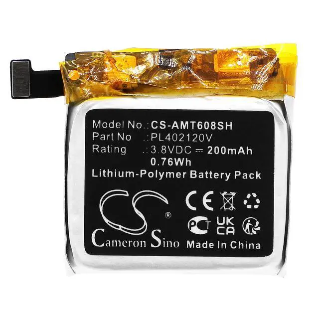 Alt view image 3 of 4 - CS Replacement Battery for Amazfit Bip,A1608 PN:PL402120V 200mAh / 0.76Wh