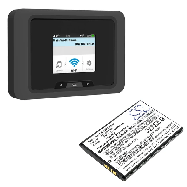 Alt view image 4 of 4 - CS Replacement Battery for T-Mobile,Franklin ICQ037NA,JEXtream RG2100 PN:ICQ037NA 4850mAh / 18.43Wh