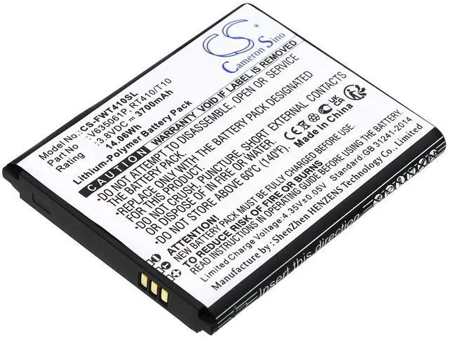Main image of CS Replacement Battery for Franklin Wireless T10,RT410 PN:V635061P,RT410/T10 3700mAh / 14.06Wh