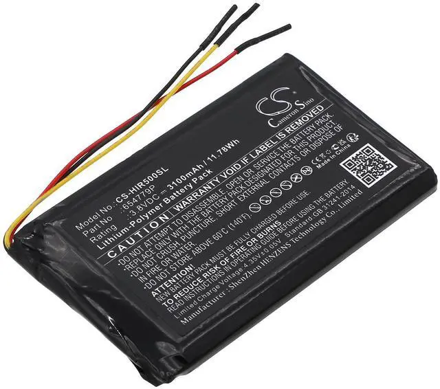 Main image of CS Replacement Battery for HiBy R5,R5 Hi-Res Portable Android Music Player PN:654779P 3100mAh / 11.78Wh