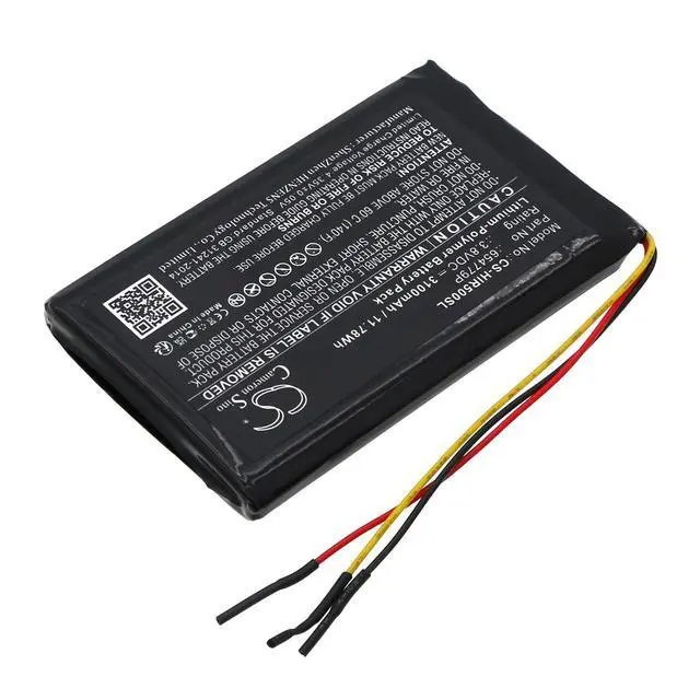 Alt view image 2 of 5 - CS Replacement Battery for HiBy R5,R5 Hi-Res Portable Android Music Player PN:654779P 3100mAh / 11.78Wh