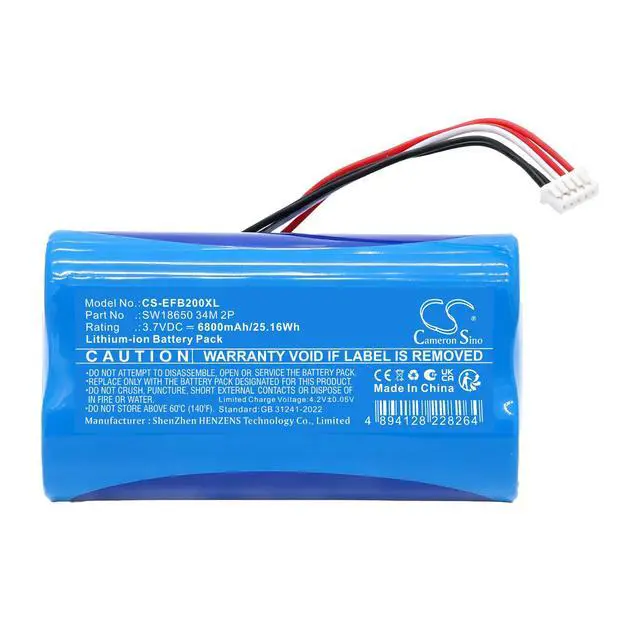 Alt view image 5 of 5 - CS Replacement Battery for Eufy 2K Solar Security Camera S220 SoloCam Wireless Outdoor C PN:SW18650 34M 2P 6800mAh / 25.16Wh