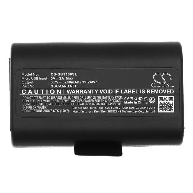 Alt view image 5 of 5 - CS Replacement Battery for SimpliSafe CMOB1, SCM301,Extra Outdoor,Outdoor Cameras,Outdoor Sm PN:SSCAM-BAT1 5200mAh / 19.24Wh
