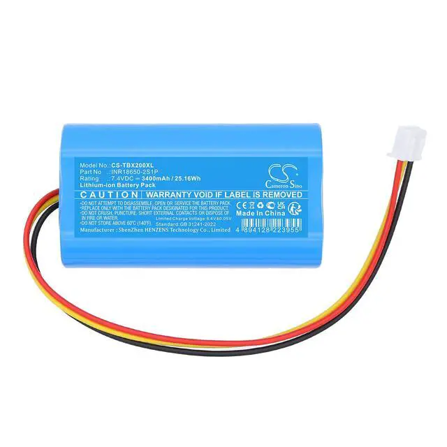 Alt view image 3 of 5 - CS Replacement Battery for Tribit Stormbox Bluetooth Speaker,XSound Plus 2 Bluetooth Speaker PN:INR18650-2S 3400mAh / 25.16Wh