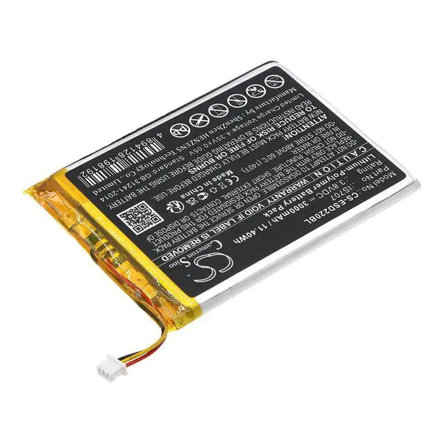 Alt view image 2 of 5 - CS Replacement Battery for Eservice Smart D220 PN:IS707,1ICP5/55/75 3000mAh / 11.4Wh