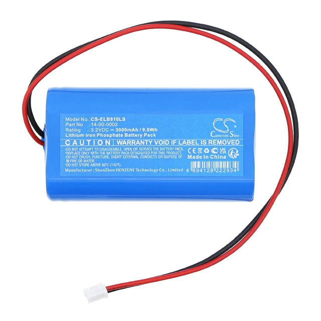 Alt view image 3 of 5 - CS Replacement Battery for EluBat 275810 PN:14-00-0002 3000mAh / 9.6Wh