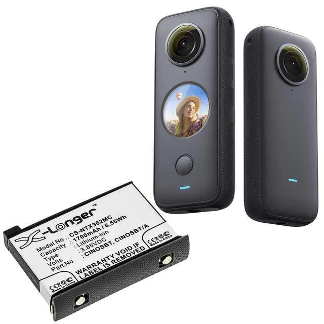 Alt view image 4 of 4 - CS Replacement Battery for Insta360 One X2 PN:CINOSBT,CINOSBT/A 1700mAh / 6.55Wh