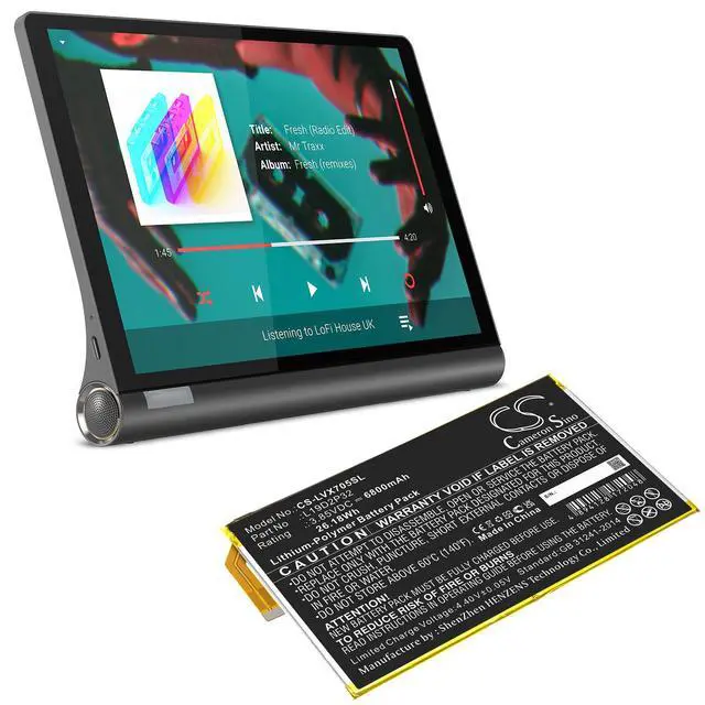 Alt view image 5 of 5 - CS Replacement Battery for Lenovo Yoga Smart Tab,YT-X705F PN:L19D2P32 6800mAh / 26.18Wh