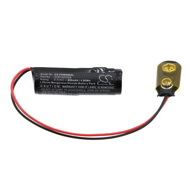 Alt view image 3 of 4 - CS Replacement Battery for FDK,Bosch 1070085767-102,F098218,11929GW,GEW11-W09,50111701 PN:2CR14250SE 800mAh / 4.8Wh