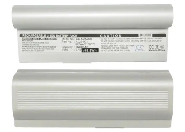 Alt view image 5 of 5 - CS Replacement Battery for Asus Eee PC 901,Eee PC 904,Eee PC 904HD,Eee PC 1000,Eee PC 1000H,Eee PN:AL23-901 6600mAh / 48.84Wh