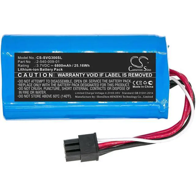 Alt view image 3 of 5 - CS Replacement Battery for Soundcast VG3,SUD-VGBT03A,21391-VGBT03A PN:2-540-009-01 6800mAh / 25.16Wh